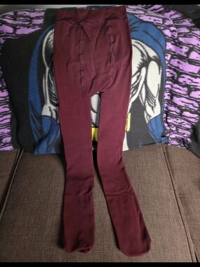 Burgundy Opaque Tights